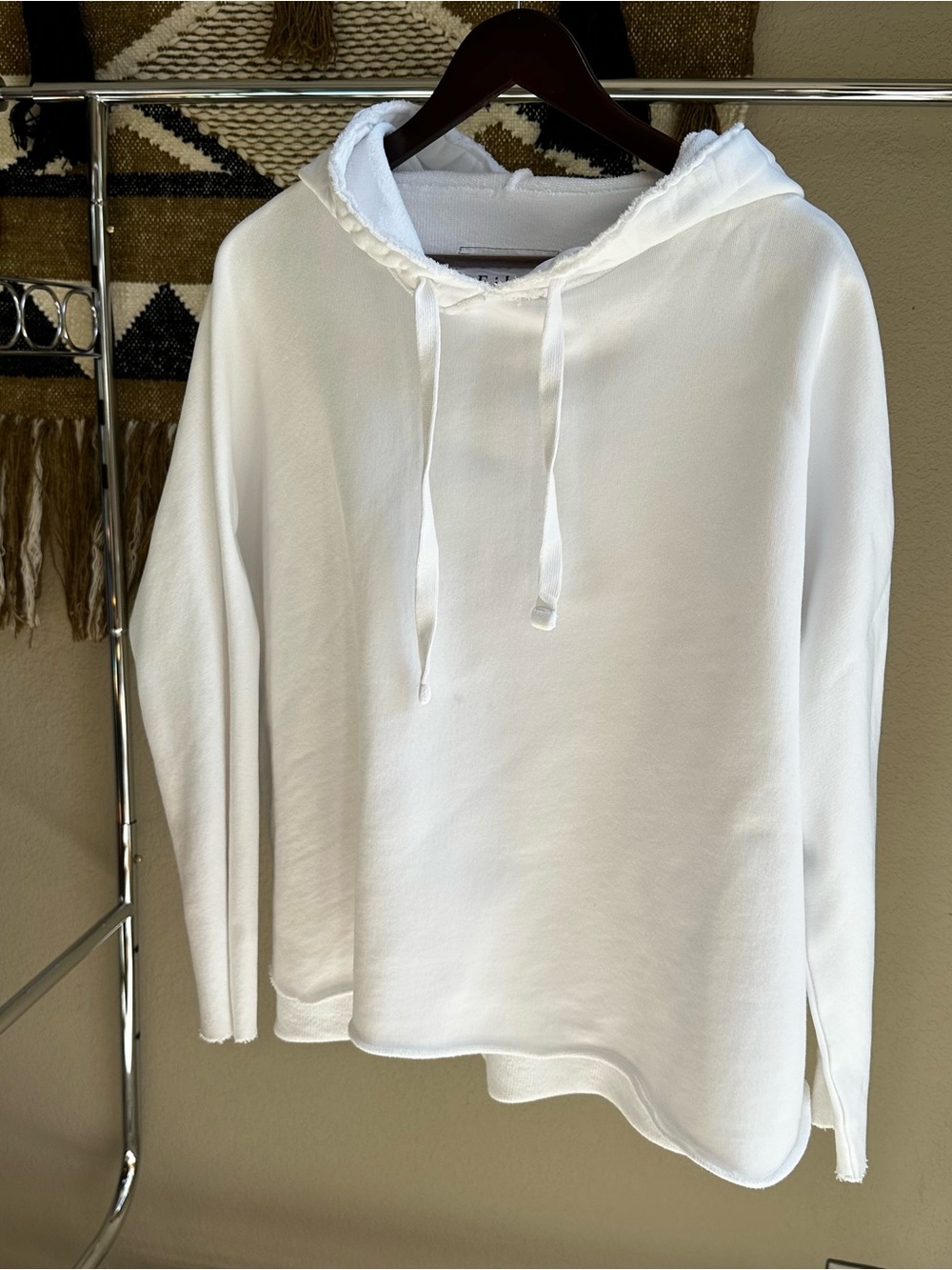 Frank & Eileen “Kane” White long sleeve, hooded sweatshirt - M (gently worn) - Picture 5 of 7